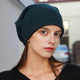 Dark Green Simple Style Knitted Cashmere Hat