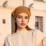 Caramel Simple Style Knitted Cashmere Hat